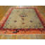 1910 Ivory Peach Rust Antique Chinese Peking Carpet 9'2" x 11'6" Wool Vase Rug