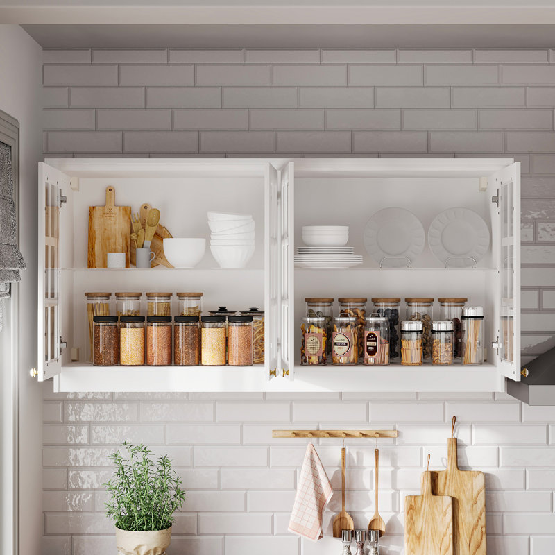 63"W Wall Mounted Pantry Cabinet