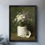 Art floral rétro encadré noir-724283962