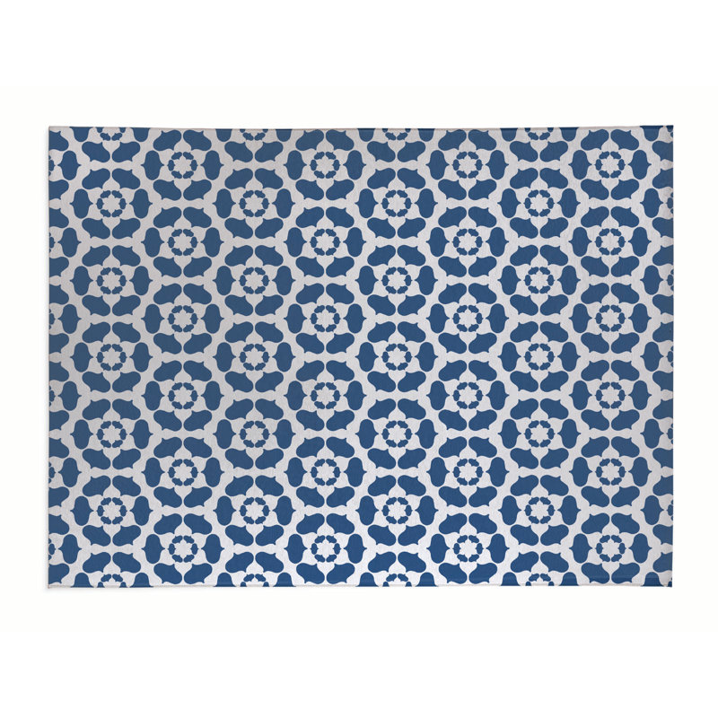 Tapis de chaise de bureau Cleo, L 36 po x P 60 po, Bleu