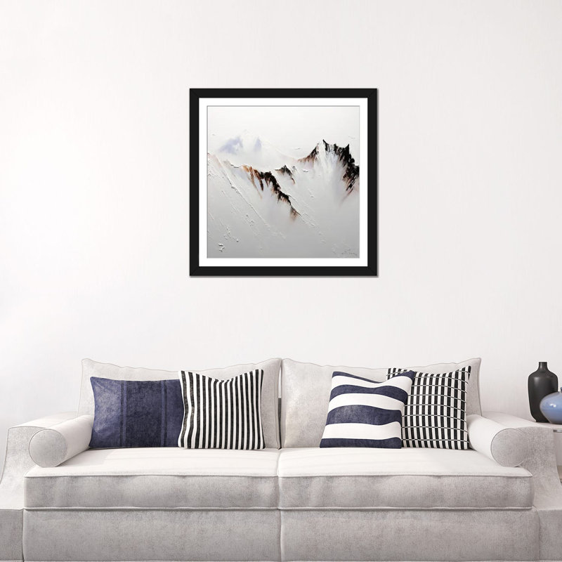 Crowned In Snow, Black Open Corner Frame Paper, 24" H x 24" W x 1" D