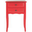 Table de chevet en bois massif à 2 tiroirs Bhavishya-24745409