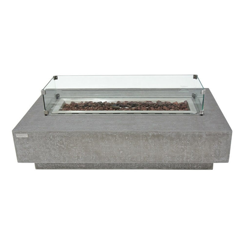 Hampton 56" x 32" Concrete Fire Table, Natural Gas