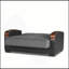 Causeuse convertible rembourrée avec rangement, gris-319775974-319775970