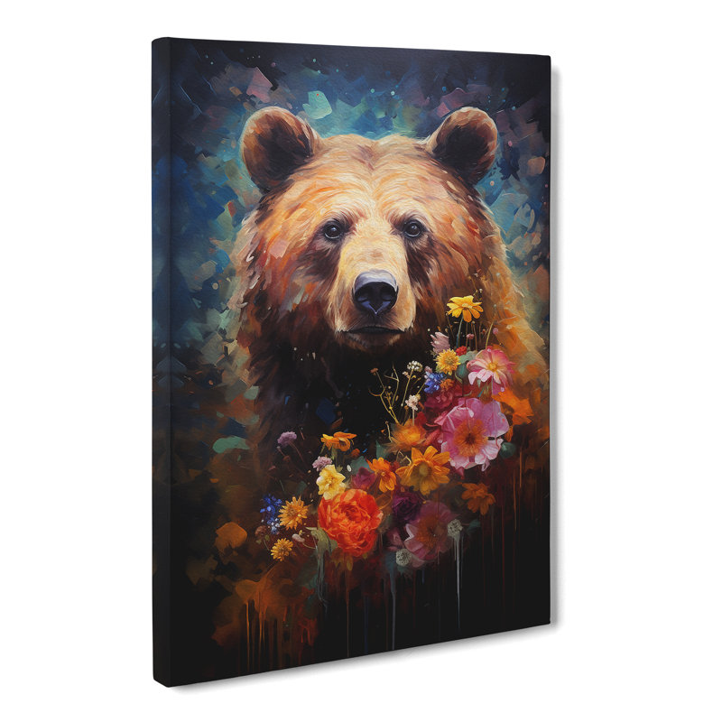 Bear Modern - Art Prints - Wrapped Canvas, 50cm H x 35cm W x 3cm D