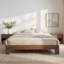 Cadre de lit plateforme en bois de format California King, profil bas, avec lattes en bois silencieuses-1864920526