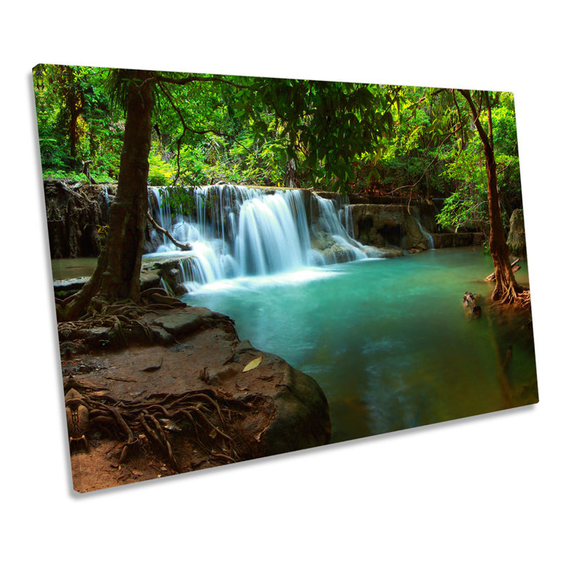 Tropical Rain Forest Scene - Wrapped Canvas Print, 81.3cm H x 121.9cm W x 4cm D