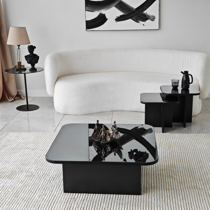 Nesting Coffee Table, Black, Black