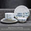 Service de vaisselle léger en porcelaine os 12 pièces Seaside