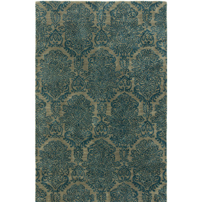 Allenport Geometric Area Rug in Blue