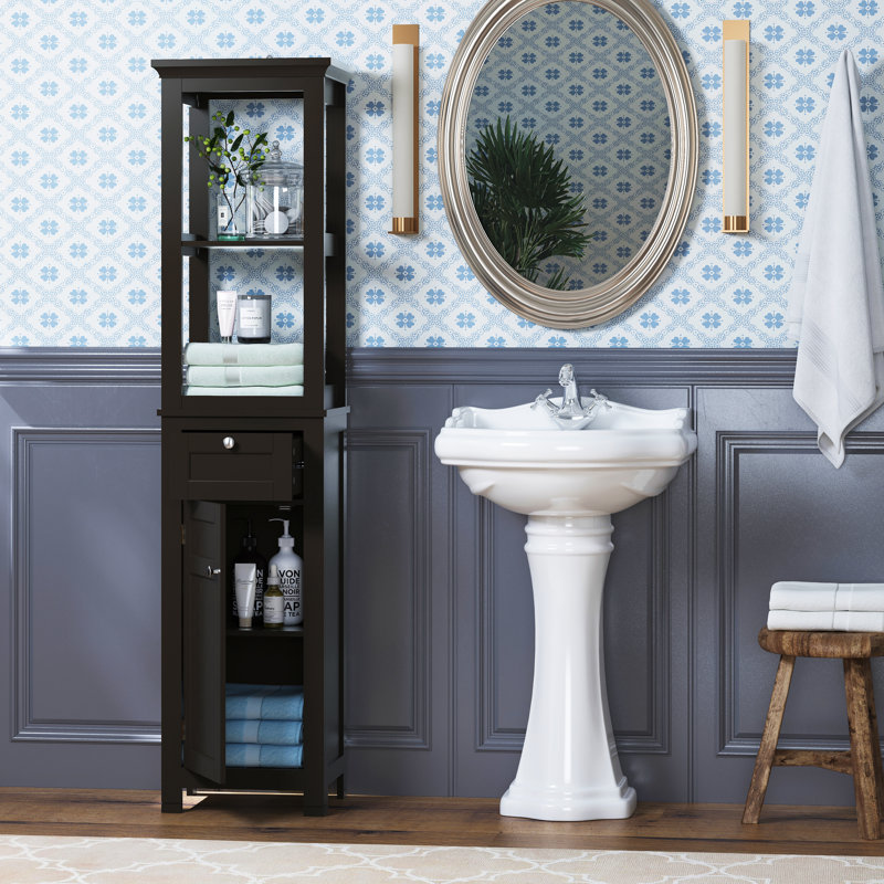Frann Linen Cabinet, Espresso