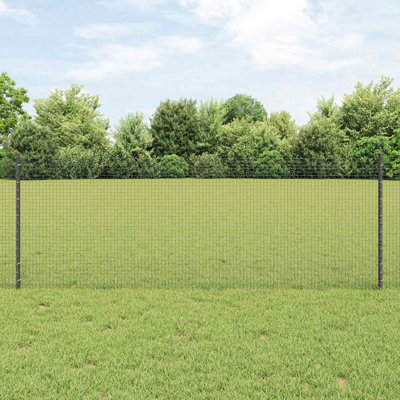 Vidaxl Fence With Posts Steel