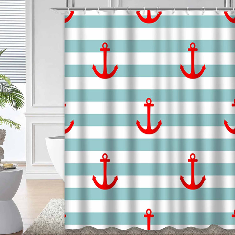 Rideau de douche Tile Sailor, L 72 po x l 84 po