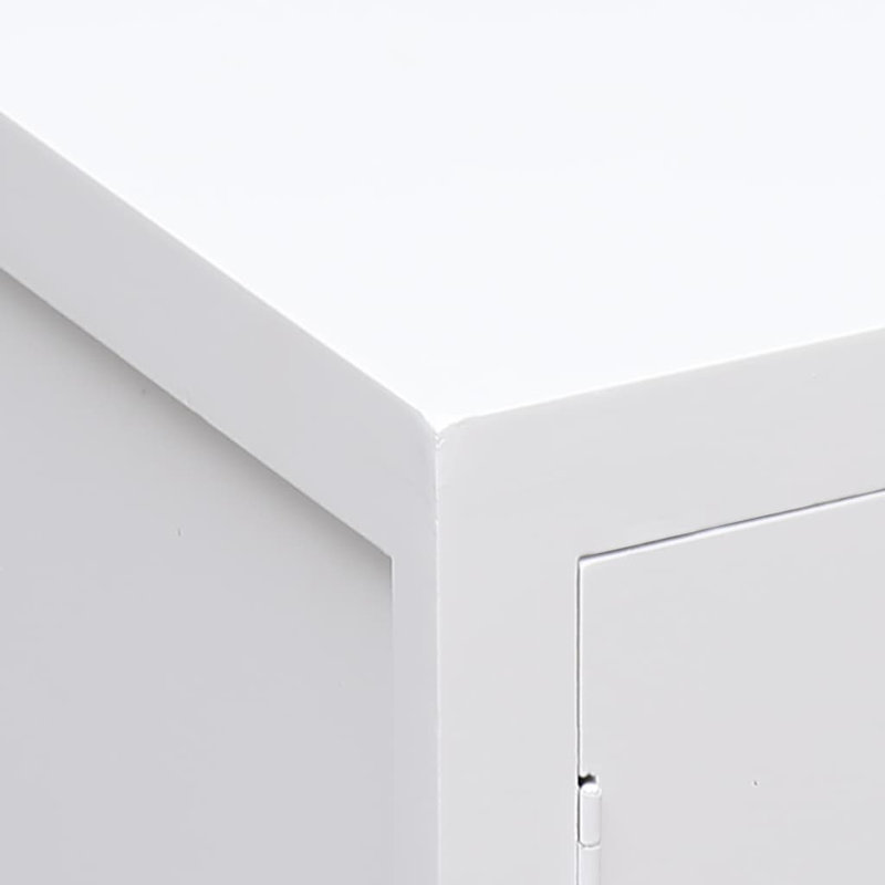 Garris 38cm W Bedside Table, White