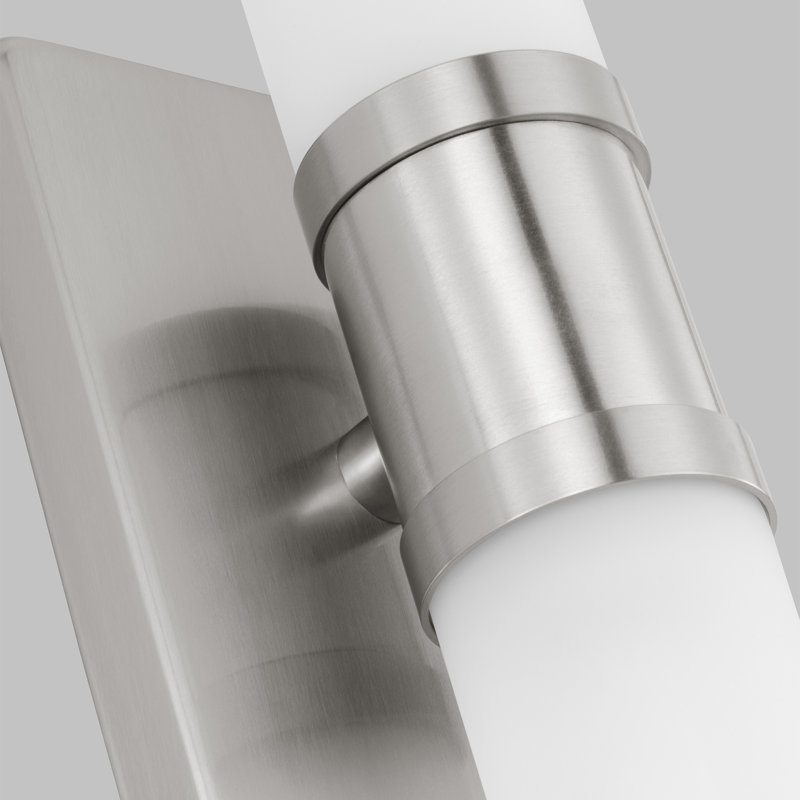 Medium Two Light Wall / Bath, Brushed Nickel, 60 W, 30" H x 5" W x 3.63" D
