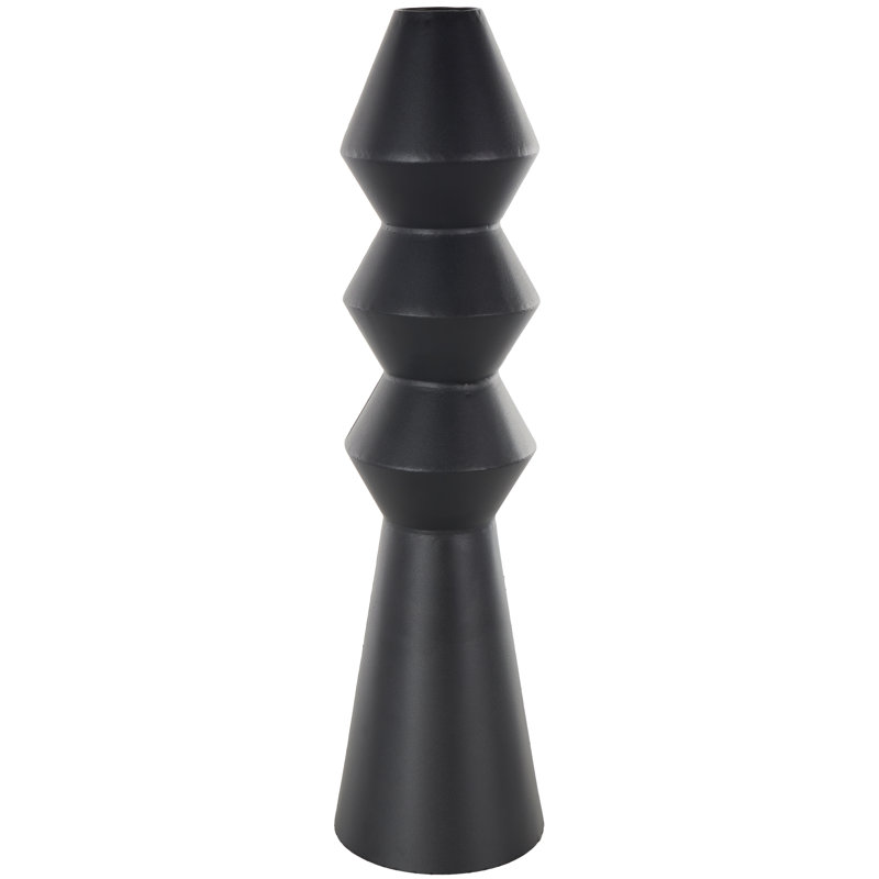 Vase cannelé en métal Cole And Grey, H 24,4 po x l 6,3 po x P 6,3 po