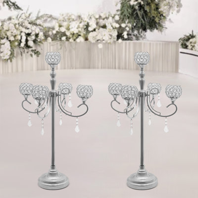 33.8'' H Metal Tabletop Candelabra