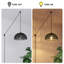 Luminaire suspendu moderne en corde noir avec interrupteur pour îlot de cuisine