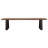 Huerres Live Edge Dining Bench Grey Sheesham And Black