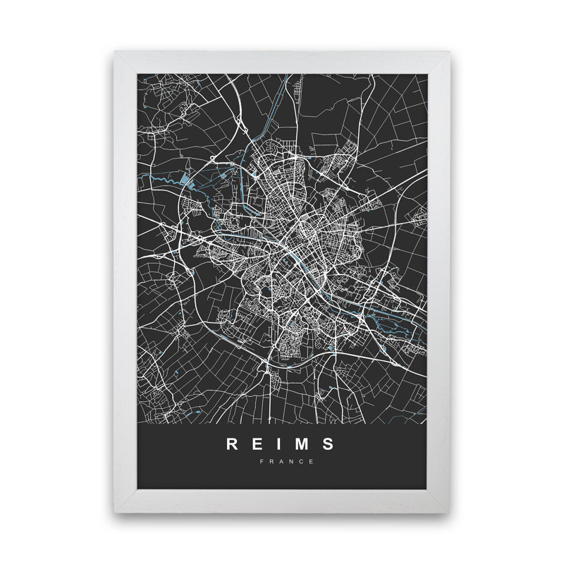 Reims - Print, White Paper, 63cm H x 46cm W x 3cm D