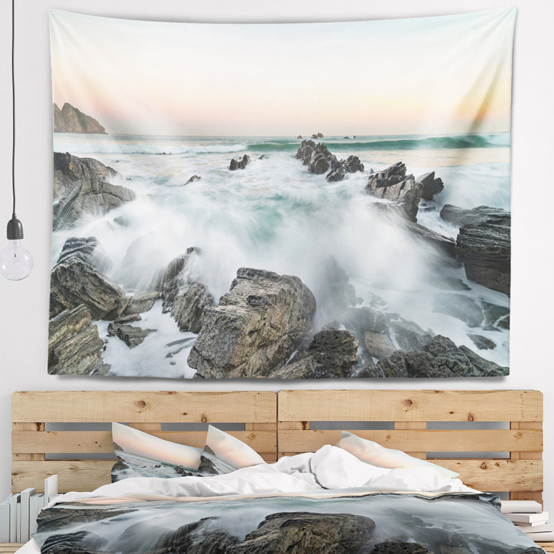 Tapisserie Seashore Bay of Beaky, H 78 po x l 92 po