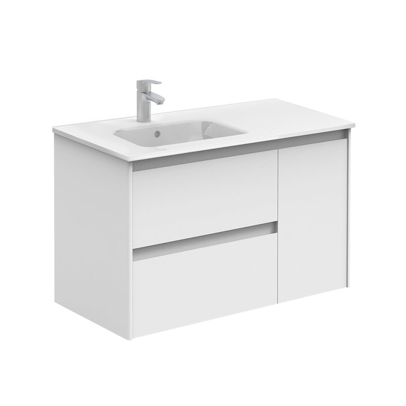 Ambra 35.6'' W Single Vanity, Matte White