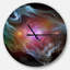 Horloge murale mauve avec lumières mauves-34141124