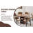 47" Round Dining Table with Two-Layer Storage Shelves and Flexible Opening Door