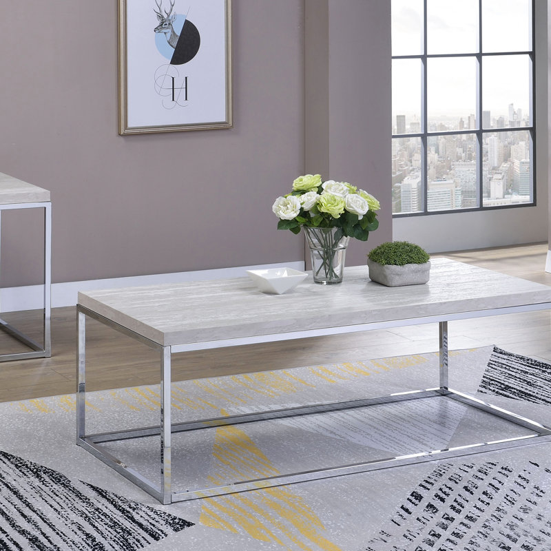 Stylish Oak And Coffee Table With Rectangular Shape Sled Base Elegant Ornament Construction System