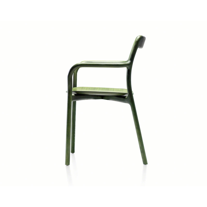 Branca Solid Arm Chair, Green
