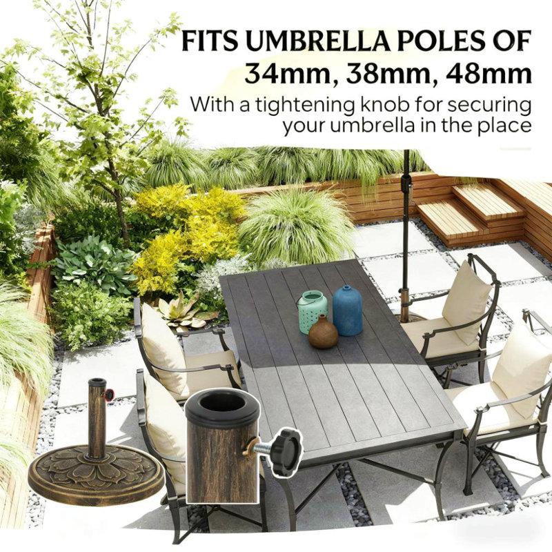 Porte-parapluie, base de parasol de patio, base de parasol d'extérieur en résine