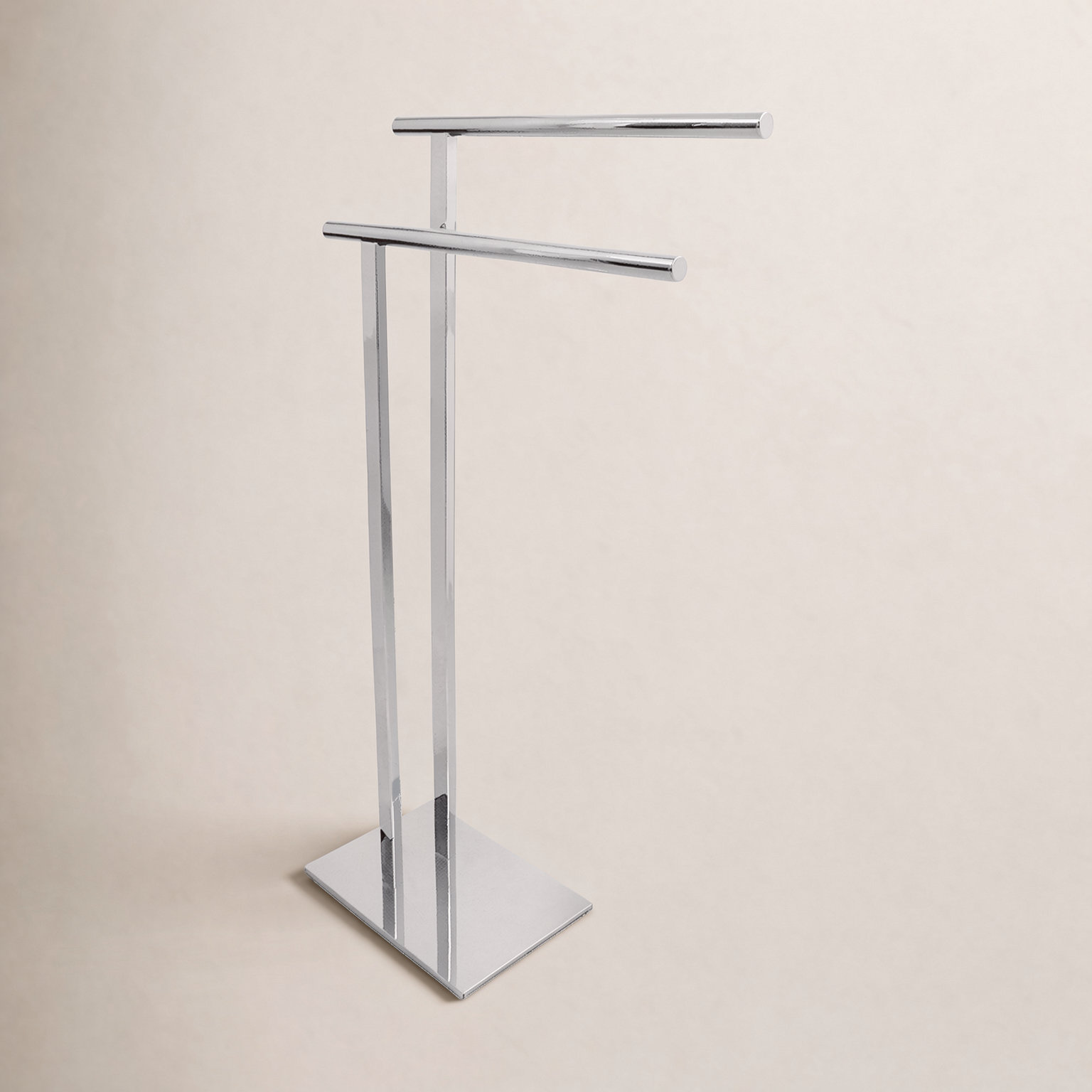 Edenscape Freestanding Dual Towel Stand, Chrome