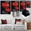 Romantique rouge Monocrhome Lotus Pond II - impression d'art mural Lotus-753045545-753045559