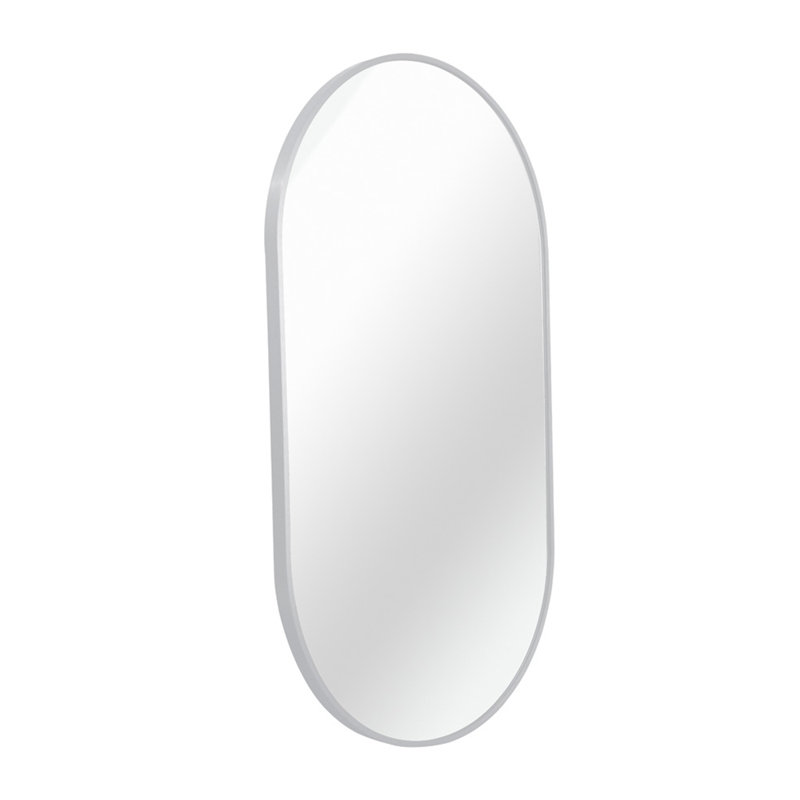 Oval Shaped Mirror (Silver)