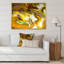 Kaki vif et marbre jaune - peinture sur toile-67231264-67231271
