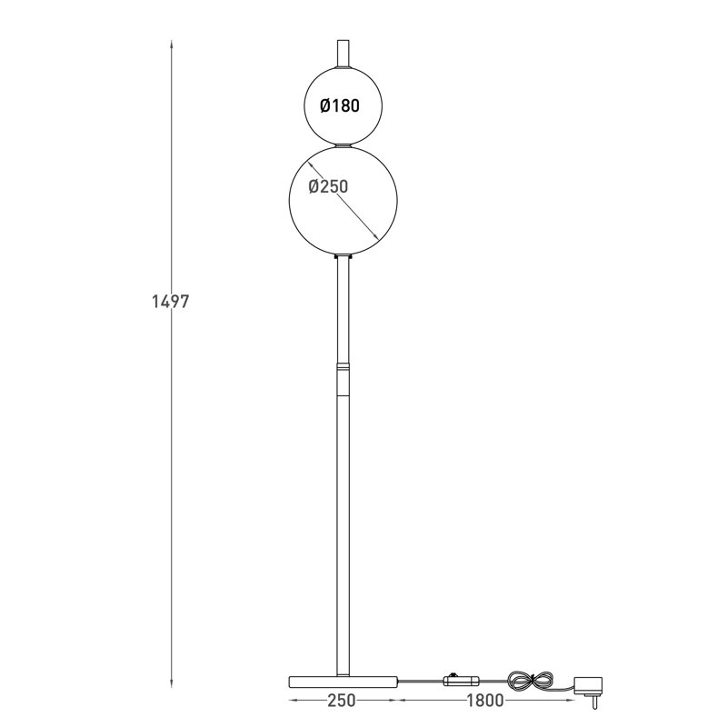 LED Chrome Floor Lamp