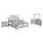 Silver Bedroom Set With LED Lights And Upholstered Headboard-255923263-246579525