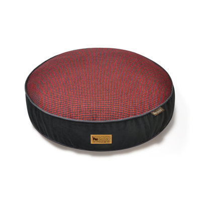 Houndstooth Round Dog Bed