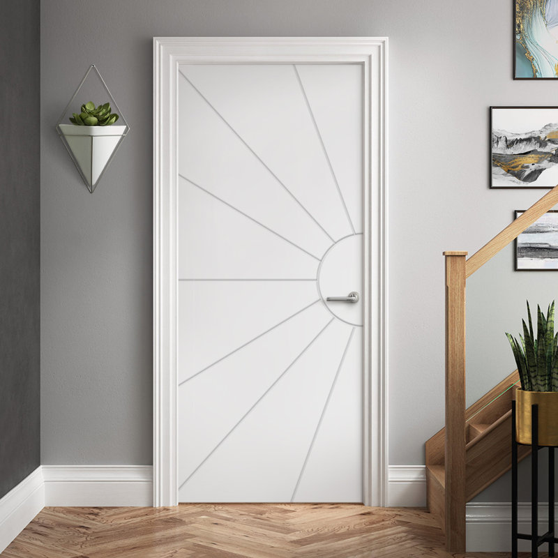 Panelled Wood Standard Door, White, 42" x 84"
