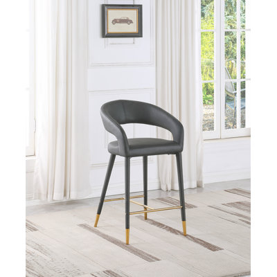 Yonkers Upholstered Counter Stool with Metal Frame