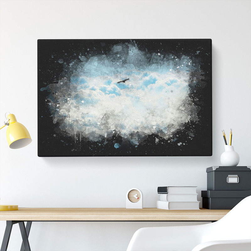 Bird Through The Clouds - Wrapped Canvas, 50cm H x 76cm W x 3cm D