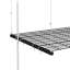Support de rangement pour garage suspendu 4 pi x 4 pi pour plafonds hauts de 10 à 12 pi, fabrication entièrement en acier d'une capacité de 250 lb avec verrou de sécurité (installation requise, organisateur de garage robuste)