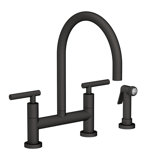 East Linear Kitchen Bridge Faucet with Side Spray