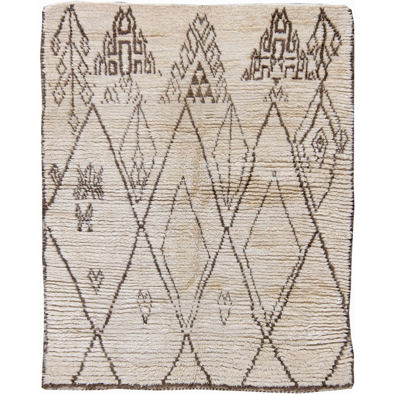 Tapis marocain en laine rétro Vintage