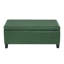 Poufs de rangement, banc en bois PU vert, sièges d'intérieur compacts et modernes