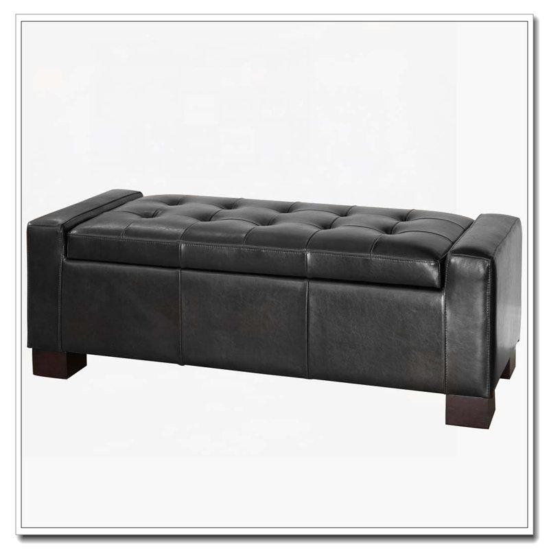 Banc de rangement rabattable, Noir