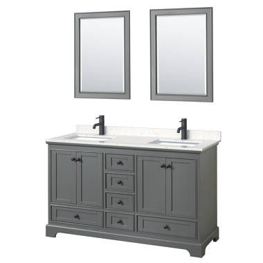 Ayna Decors Maya 60'' Double Bathroom Vanity with Quartz Top