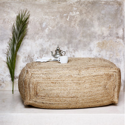 Minchinhampton 100 cm W Jute Rectangle Ottoman
