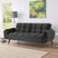 Canapé-lit convertible en tissu d'ameublement avec futons de 75,39 po Kamaren-2095966336