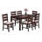 Sleek Solid Wood Dining Table In Antique Cherry - Rectangular With And Surface Protected